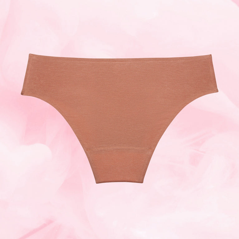 Premium Comfort Brazilian Light period underwear with absorbent gusset, eco-friendly TENCEL™.