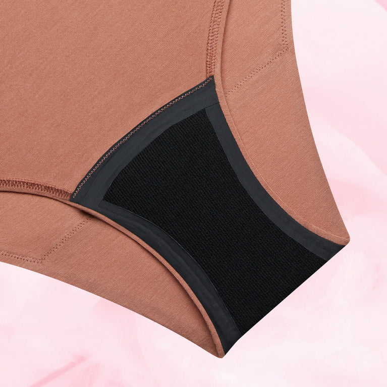 Premium Comfort Brazilian Moderate Flow Menstrual Underwear with TENCEL™ lyocell, durable, absorbent.