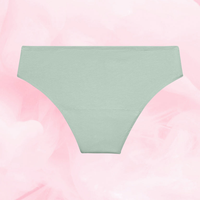 ComfortFit Essentials Brazilian menstrual underwear for heavy flow, breathable design.