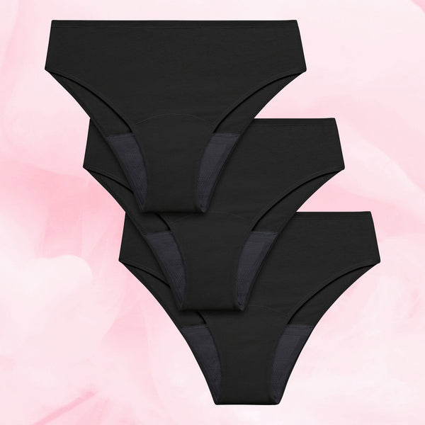 Essentials Brazilian Runsas Vuoto (3-pack) -kuukautisalushousut
