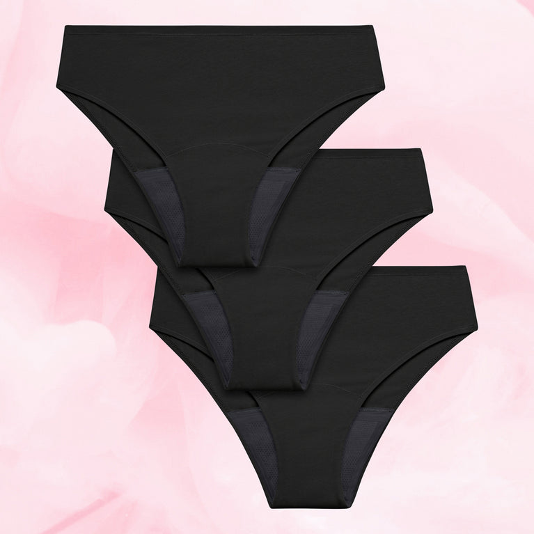 Essentials Brazilian Runsas Vuoto (3-pack) -kuukautisalushousut