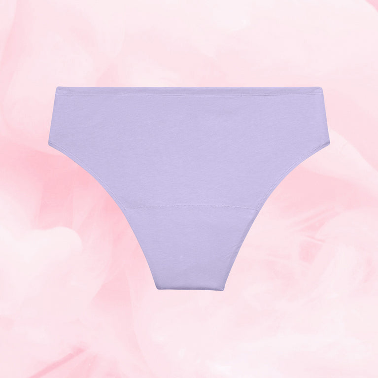 ComfortFit Essentials Brazilian for heavy flow, optimized absorption, high-waisted design.