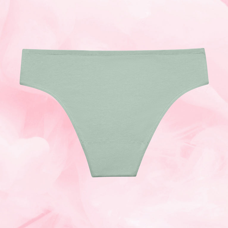 ComfortFit Essentials Brazilian style menstrual underwear for light flow.