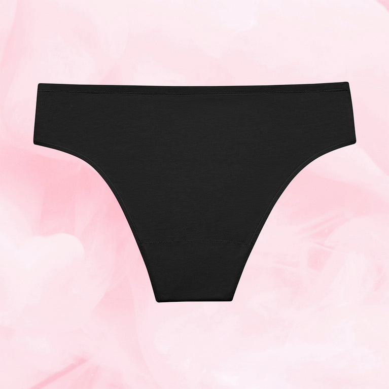 ComfortFit Essentials Brazilian niukka vuoto period panties, breathable design.