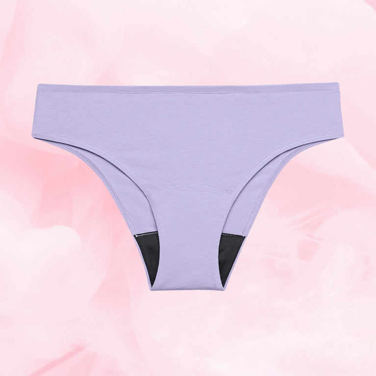 ComfortFit Essentials Brazilian niukka vuoto menstrual underwear, high-waisted, breathable.