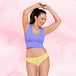 ComfortFit Essentials Brazilian period panties for light flow, breathable and durable.
