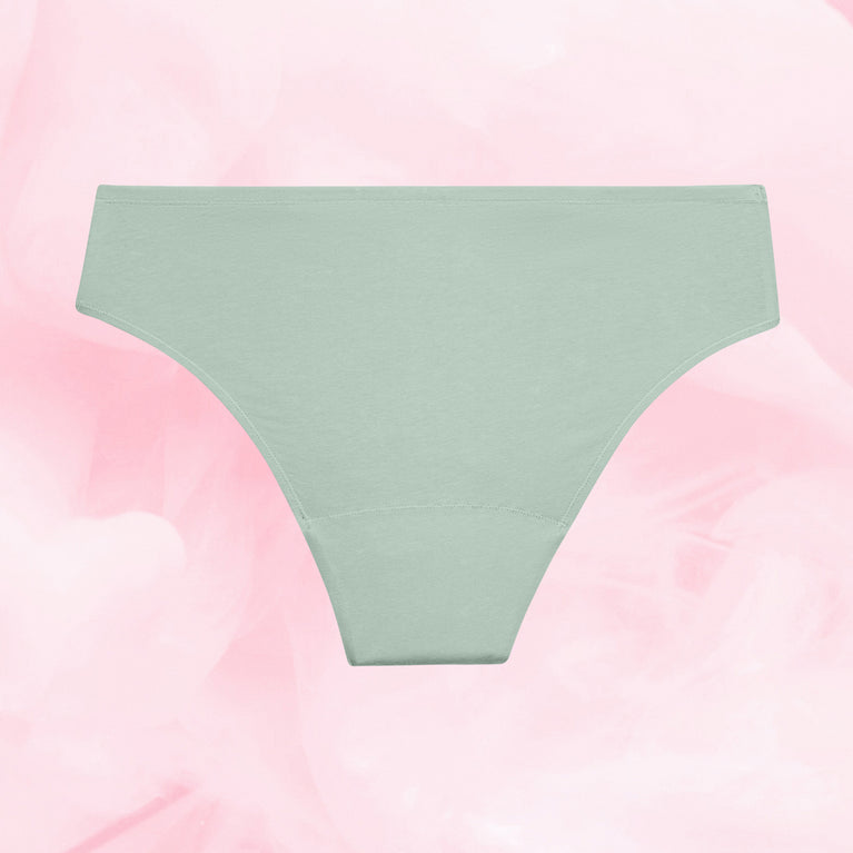 ComfortFit Essentials Brazilian moderate flow period underwear, designed for comfort and absorbency.
