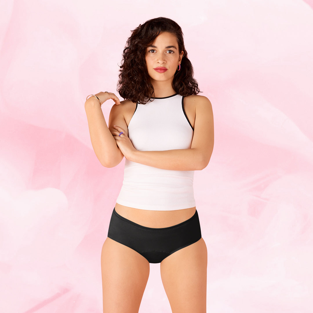 Period Underwear
      Niukka vuotoessentials-hipster-light-kuukautisalushousut