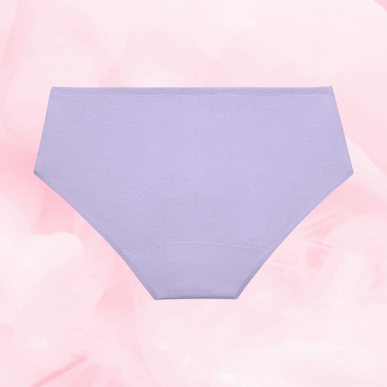 ComfortFit Essentials Hipster for light flow, featuring soft organic cotton.