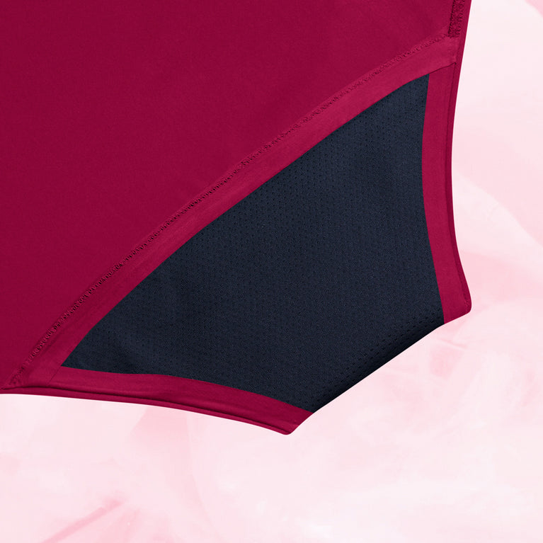 High Waist Dots Heavy Flow Period Underwear with lace details.