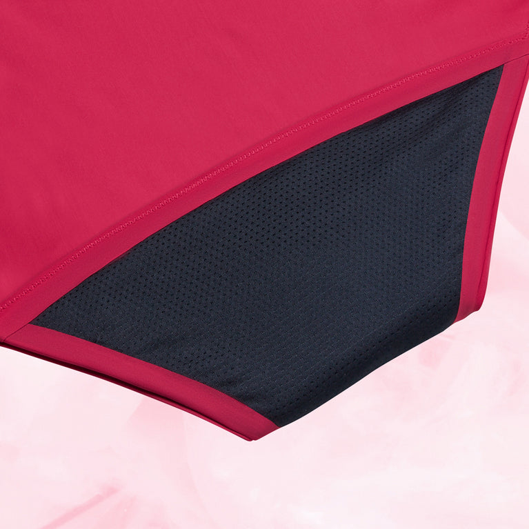 High-waisted Libresse™ Floral Period Underwear with lace, absorbs heavy flow.
