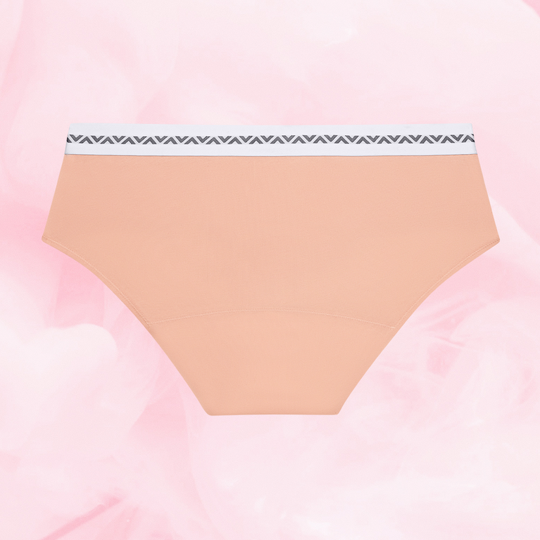 ComfortFit Essentials Hipster Logo menstrual underwear, optimized for heavy flow.