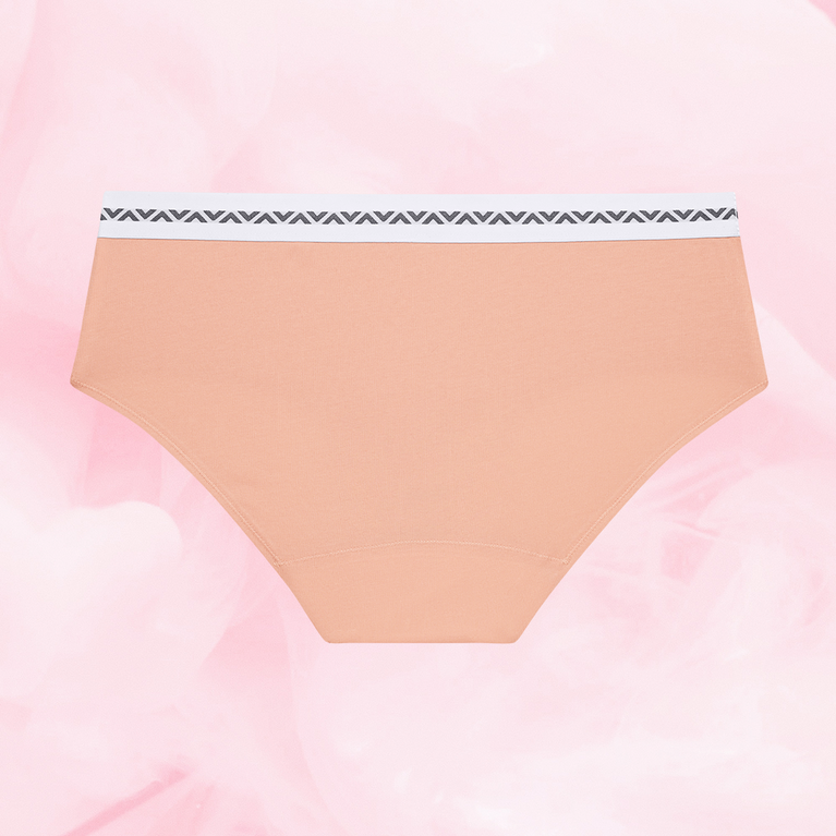 ComfortFit Essentials Hipster Logo niukka vuoto -kuukautisalushousut, koristeellinen vyötärönauha.