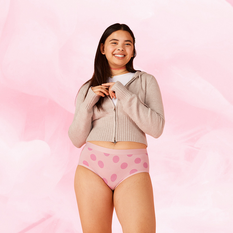 Teen Hipster Print Runsas Vuoto (3-pack) menstrual underwear set.