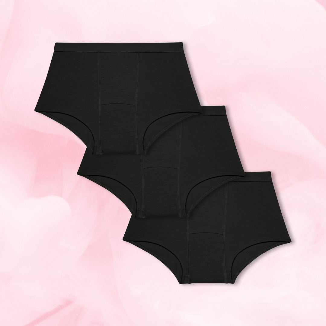 Teens Boxer Kohtalainen vuoto 3-pack mustat alushousut.